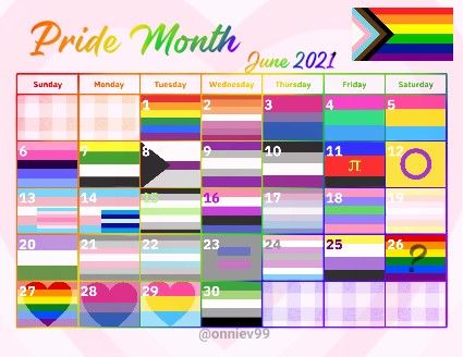 Pride month calendar june 2021 calendario mes pride 2021 junio orgullo lgbtq+ lgbt lgbtq lgtb Pride Month Calendar, Month Calendar, Memes Xd, Pride Month, Flag, Feelings, Memes, Photography, Anime