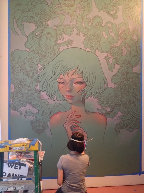 Amazing Artists, Audrey Kawasaki, Juxtapoz Magazine, Foto Art, Pop Surrealism, Arte Pop, Art Studios, Artist At Work, Artist Inspiration