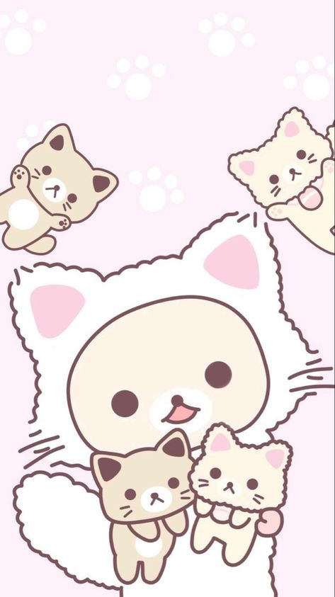 Rilakkuma Wallpaper, Images Hello Kitty, Cute Lockscreens, Walpaper Hello Kitty, Iphone Wallpaper Kawaii, Cute Desktop Wallpaper, Sanrio Wallpaper, Hello Kitty Iphone Wallpaper, Puella Magi Madoka Magica