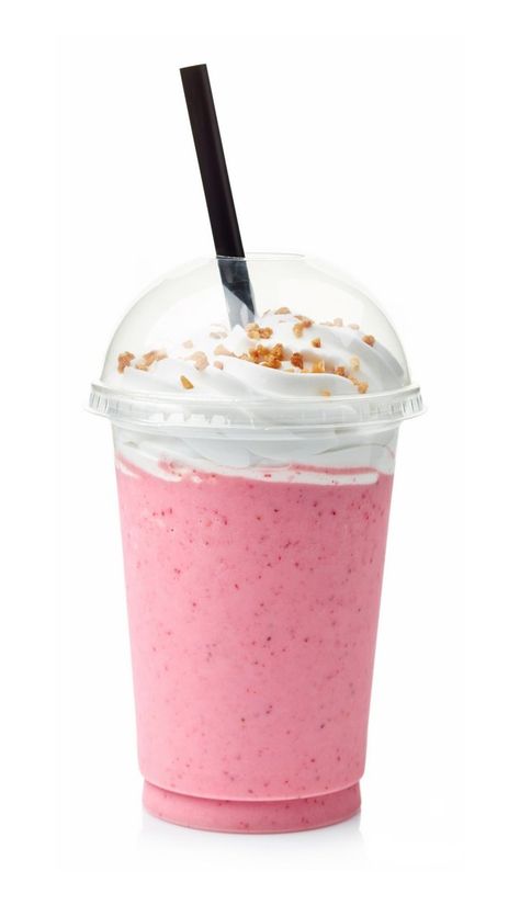 Ice-cold Strawberry milkshake Minuman Strawberry, Juice Cup Design, Milkshake Png, Strawberry Frappe, Italian Cream Soda, Pop Ice, Bakery Design Interior, Restaurant Poster, Juice Cup