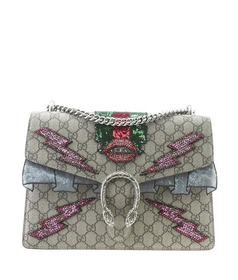 Gucci Dionysus Bag, Gucci Bag Dionysus, Contemporary Eclectic, Contemporary Chic, Trim Color, Red Crystals, Gucci Bags, Embroidery Details, Pink Crystal