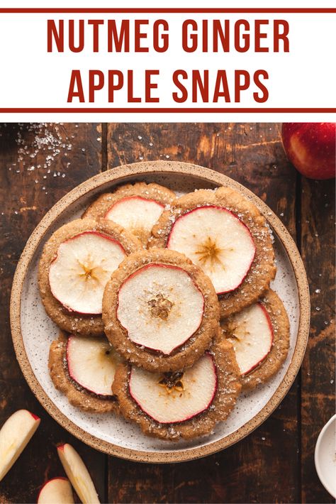 Mrs Beans Nutmeg Ginger Apple Snaps, Apple Ginger Snap Cookies, Apple Slice Cookies, Mr Fox Cookies, Apple Ginger Cookies, Apple Snap Cookies, Fantastic Mr Fox Recipe, Nutmeg Ginger Apple Snaps Recipe, Nutmeg Desserts