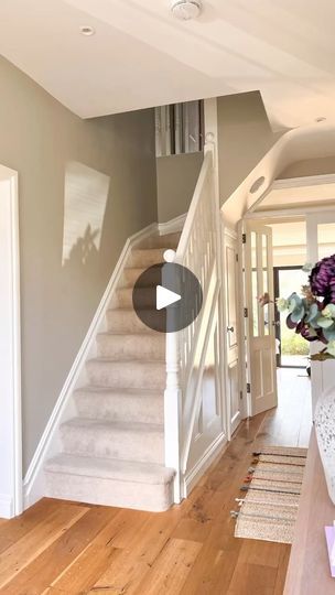 Stairs Diy Renovation, Staircase Paneling, Cottage Hallway, Stair Paneling, Stairs Renovation, Rustic Stairs, Stairs Stringer, Stairs Makeover, Diy Stairs