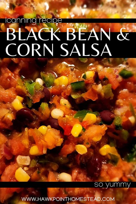 This fresh black bean and corn salsa canning recipe is a new favorite way for me to can salsa. It is another healthy salsa recipe that I plan to make often! It can be a perfect side dish to any Mexican meal and tastes great on crunchy tortilla chips. The addition of the black beans and corn add so much to this salsa!  Great for sharing with friends over Margaritas! Corn Black Bean Salsa Canning, Black Bean And Corn Salsa For Canning, Corn Recipes For Canning, Corn And Black Bean Salsa Canning, Black Bean And Corn Salsa Canning Recipe Recipes, Black Bean And Corn Salsa Canning Recipe, Corn Salsa Canning Recipe, Corn Salsa Canning, Recipes With Black Beans And Corn