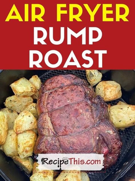 Recipe This | Air Fryer Rump Roast Roast In The Air Fryer, Rump Steak Recipes, Cooking A Rump Roast, Roast Parsnips, Air Fryer Recipes Beef, Air Fryer Roast, Beef Rump Roast, Roast Carrots, Rump Roast