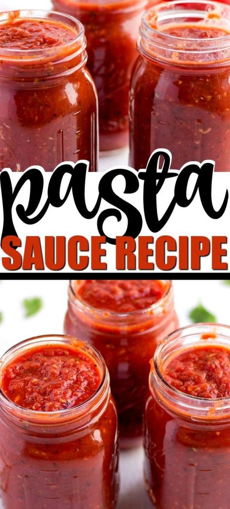 Canning Pasta Sauce, Homemade Pasta Sauce Recipe, Red Sauce Pasta Recipe, Homemade Spaghetti Sauce Easy, Fresh Pasta Sauce, Homemade Pasta Sauce, Red Sauce Recipe, Easy Recipes For Breakfast, Pasta Sauce Recipe