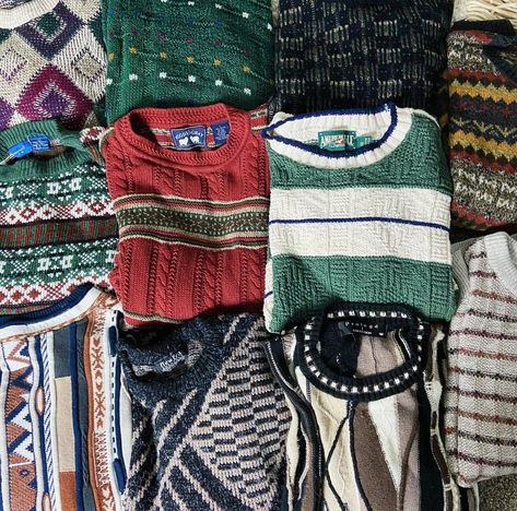 Patterned Sweaters, Sweater Box, Solid Color Sweater, Earthy Brown, Grandpa Sweater, Swaggy Outfits, Mystery Box, Winter Sweaters, Dream Clothes