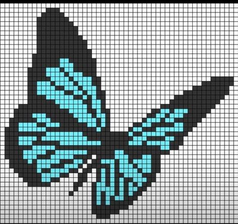 Crochet Robot, Melt Beads, Butterfly Cross Stitch Pattern, Butterfly Cross Stitch, Pixel Art Grid, Melting Beads, Bee Decor, Small Projects, Bead Pattern