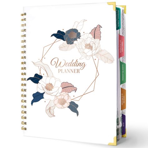 PRICES MAY VARY. 💐 GOOD WEDDING PLANNING ASSISTANT - High-quality wedding planner with 126 planning pages and 5 section guiding pages, a perfect companion to help you plan the big day in your life. With five top sections - OVERALL VISION & FOUNDAMENTALS, TIMELINES & CALENDAR, GUEST PLANNING, VENUES & SUPPLIERS, WEDDING DAY PLANNING, it will almost certainly prompt you about things you haven't yet thought about! 🥀 TWO BASIC SECTIONS TO MAKE AN ORGANIZED COUNTDOWN - FOUNDAMENTAL helps you set a