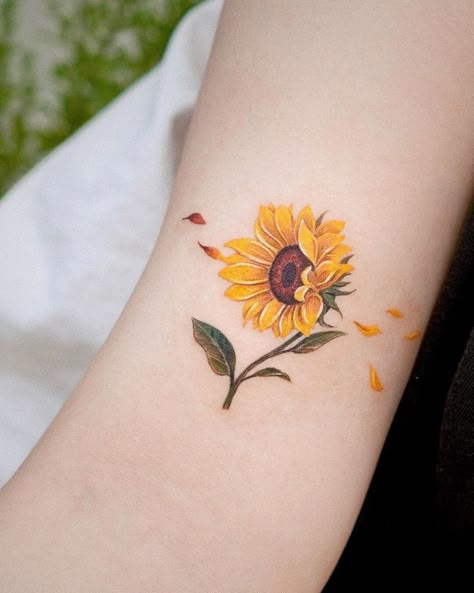 10 Best Small Sunflower Tattoo Ideas You Have To See To Believe! | Outsons | Men's Fashion Tips… in 2022 | Sunflower tattoo small, Sunflower tattoo simple, Sunflower tattoo Sunflower Tattoo On Wrist, Watercolor Sunflower Tattoo, Sunflower Mandala Tattoo, Sunflower Tattoo Ideas, Sunflower Tattoo Simple, Realistisches Tattoo, Tato Dada, Sunflower Tattoo Sleeve, Tattoos Mandala