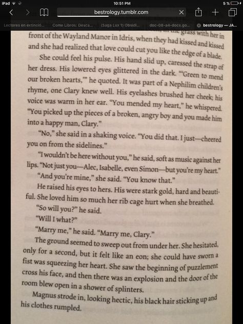 "Marry me Clary" oh Jace Jace And Clary Book, Jace And Clary, Shadowhunter Chronicles, Mortal Instruments, The Mortal Instruments, That's Love, Shadowhunters, The Real World, His Hands