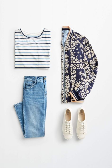 Bomber Jacket Mixing Fabrics Patterns, Comfy School Outfits, Stitch Fix Women, Wife Style, Stitch Fix Outfits, Classic Style Women, Classic Dress, Fashion Advice, Stitch Fix