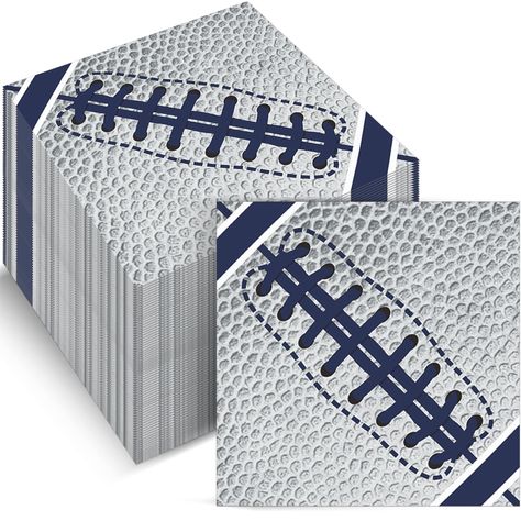 PRICES MAY VARY. 【Package Includes】You will receive 50 pieces Cowboys Football Game party paper napkins of 6.5inch; When expanded, each napkin measure about 33*33cm/13*13inch, large enough for you. 【Premium Material】All of our Blue & White football party napkins are made of quality paper, non-toxic, no smell, heat-resistant and durable. The pattern and color are well-printed and fade-resistant to provide you with a party full of cool cowboy football team party atmosphere. 【Vibrant Pattern Design】This Blue and gray football party napkins set is all designed in Colorful Stripes background and vibrant dallas Cowboys football patterns. Decorating your Cowboys Touch Down Dinner party with these disposable napkins can make your party game time looks more funny. 【Perfect Cowboys Football Party Co Dallas Cowboy Party, Cowboys Football Party, Dallas Cowboys Baby Shower, Dallas Cowboys Theme, Dallas Cowboys Birthday, Dallas Cowboys Party, Cowboy Football, Football Party Decorations, Football Party Supplies