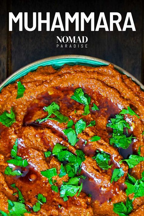 Muhammara Recipe (Rich Dip from the Levant to Wow Your Dinner Guests) Muhamarra Recipe, Muhammara Dip, Somali Food, Muhammara Recipe, Lamb Skewers, Spicy Dip, Dinner Guests, Dinner Guest, Lebanese Recipes