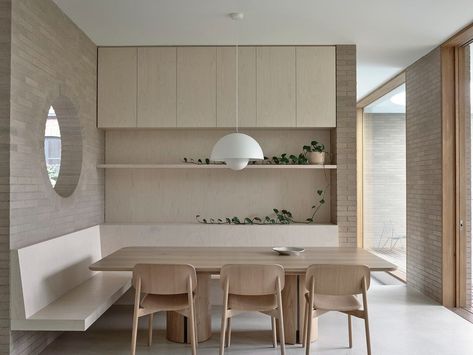 Malvern House 02 by Rob Kennon Architects | ArchitectureAU Malvern House, Edwardian Home, Dining Area Design, Sunken Living Room, Terrazzo Tiles, Masonry Wall, Built In Seating, The Local Project, Making Space