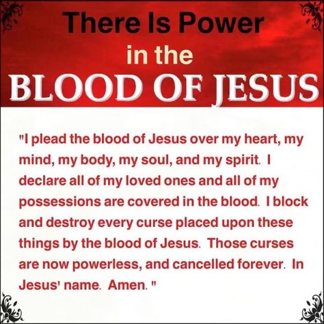 The Blood of Jesus Woord Van God, The Blood Of Jesus, Deliverance Prayers, Blood Of Jesus, Spiritual Warfare Prayers, Everyday Prayers, Prayer For Protection, Spiritual Prayers, Miracle Prayer