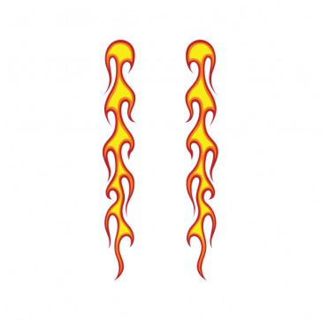 Pair Of Long Flames Pattern Red Yellow 03013 Y2k Flames, Flame Design Graphics, Flames Graphic Design, Flame Tshirt Design, Flames Png, Drawing Flames, Flames Design, Fire Graphic, Flame Decals