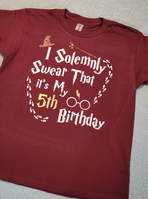 Harry Potter Birthday Shirt Girl, Harry Potter 10th Birthday Shirt, Harry Potter Birthday Shirt Ideas, Harry Potter Birthday Shirts, Harry Potter 4th Birthday Party, Harry Potter 6th Birthday Party, Harry Potter Birthday Shirt, Sweet 16 Shirts, Seventh Birthday