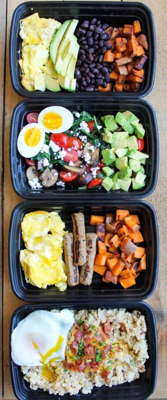 Make-Ahead Breakfast Meal Prep Bowls: 4 Ways - healthy breakfast recipes you can make ahead of time! healthy breakfat recipes | sweet potato recipes | oatmeal recipes | savory oatmeal recipe | healthy recipes | clean eating recipes | whole 30 recipes | paleo recipes | vegetarian recipes Easy And Healthy Recipes, Healthy Oatmeal Recipes, Healthy Recipes Clean, Prep Bowls, Breakfast Meal, Meal Of The Day, Meal Prep Bowls, Eating Tips, Diet Vegetarian