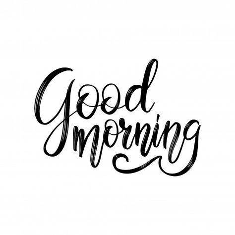 Good Morning Lettering, Breakfast Logo, Good Morning Letter, Lettering Background, Good Morning Text, Good Morning Thursday, Happy Good Morning Quotes, Morning Texts, Vector Banner