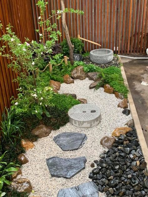 Check more at https://zugnews.com/60200-2/ Garden Design Simple, Japanese Gardens Design Ideas, Small Japanese Garden, Zen Rock Garden, Japanese Garden Landscape, Zen Garden Design, Hardscape Design, Meditation Garden, Japanese Garden Design