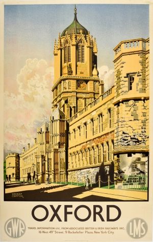 Art Tourism, Oxford Travel, National Railway Museum, Great Western Railway, Oxford England, Tourism Poster, Railway Posters, Railway Museum, British Rail