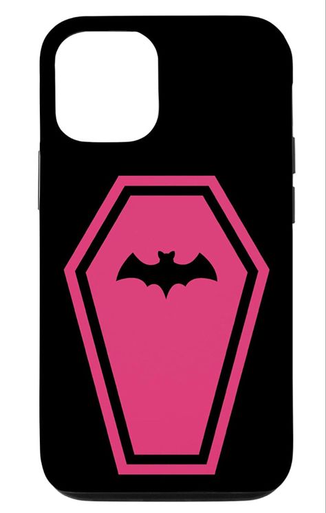 Monster High Coffin, Pink Coffin, Bat Design, Black Case, Monster High, 12 12, Protective Cases, Iphone 12, Cell Phone Accessories