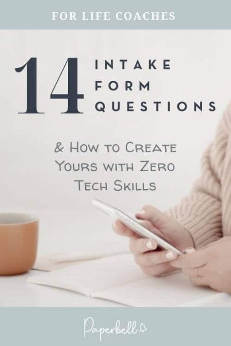 14 Life Coach Intake Form Questions (And How to Create Yours with Zero Tech Skills) Coaching Intake Form, Life Coach Intake Form, Life Coaching Forms, Therapy Intake Questions, How To Become A Life Coach, Life Coach Office, Motivation Topics, Cosmic Cycles, Career Coaching Tools