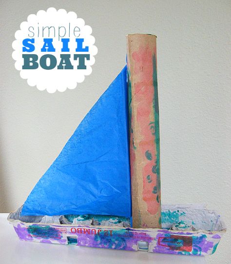 cute & simple boat craft. Great for summer camp. Boat Craft, Sailboat Craft, Simple Boat, Boat Crafts, Transportation Crafts, Transportation Preschool, Summer Camp Crafts, Recycled Art Projects, Transportation Theme