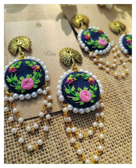 || Peacock Danglers || 🌸 Stunning pair for our stunning fam🌸.. DM for customisation!🫶 . . . . . . . . . . . . . [handcrafted, handmade jewelry, hand embroidered, Beach vibe, holiday look, summer fashion, summer fashion jewelry, long earrings, statement earrings, big earrings, festive collection, embroidery jewelry, fabric jewellery, sustainable fashion, summer aesthetic, aesthetic, aesthetic jewelry, Earstuds, small earrings, daily wear earrings, summer collection, daily wear earrings, stud e... Hand Embroidered Earrings, Daily Wear Earrings, Hand Embroidered Jewelry, Embroidery Earrings, Embroidered Earrings, Jewelry Fabric, Diy Fabric Jewellery, Crochet Mask, Look Summer