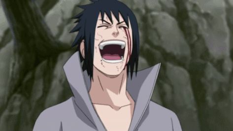 Sasuke laugh | Naruto | Know Your Meme Sasuke Uchiha, Naruto, Gif, Anime