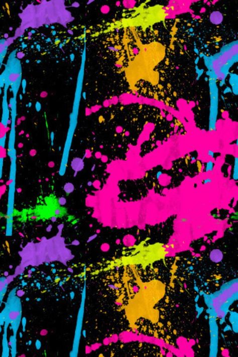 splatter paint Sf Wallpaper, Ipod Wallpaper, Neon Painting, Paint Splatters, Neon Wallpaper, Glow Party, Neon Party, Paint Splash, Painting Wallpaper