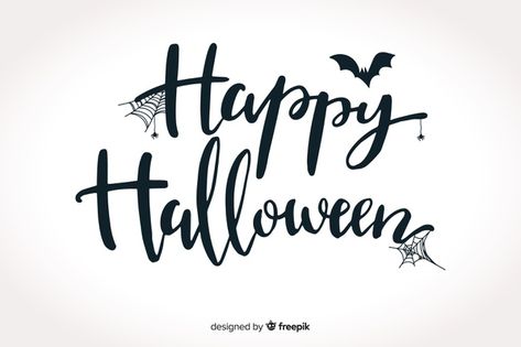 Happy halloween lettering with bat Free Vector | Premium Vector #Freepik #vector #party #halloween #celebration #happy Halloween Lettering, Halloween Web, Happy Halloween Banner, Idee Cricut, Halloween Embroidery Designs, Halloween Templates, Halloween Letters, Halloween Express, Invitation Party