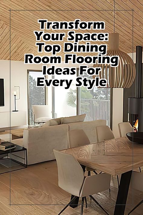 Revamp your dining area with our top dining room flooring ideas that cater to every style! Discover how the right flooring can enhance your space, from elegant hardwood to trendy tiles. Whether you prefer a rustic charm or modern minimalism, our curated selection will inspire you to create a stunning atmosphere for family gatherings and dinner parties. Explore innovative designs and practical tips to elevate your dining room today! Dining Room Flooring Ideas, Dining Room Flooring, Room Flooring Ideas, Neutral Flooring, Unique Dining Room, Dining Room Floor, Shaw Flooring, Stylish Dining Room, Flooring Ideas