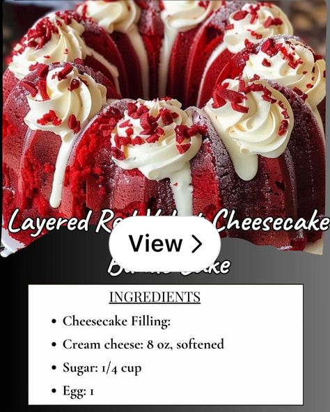 Layered Red Velvet Cheesecake Bundt Cake, Red Velvet Cheesecake Bundt Cake, Cheesecake Bundt Cake, Swirl Bundt Cake, Red Velvet Bundt, Red Velvet Bundt Cake, Velvet Cakes, Orange Bundt Cake, Velvet Cheesecake