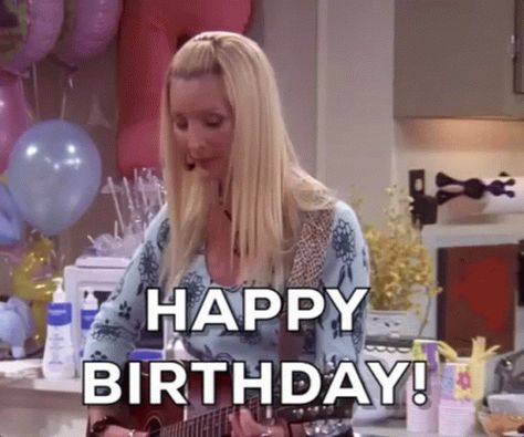 Happy Bday Gif, Friends Happy Birthday, Sing Animation, Rosé Gifs, Happy Birthday Gif, Happy Birthday Friends, Friends Episodes, Friends Tv Series, Happy Birthday Meme