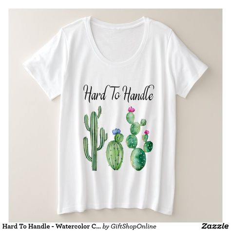 Succulents Shirts, Cactus T Shirt, Cactus Clothes, Cactus Tshirt, Cinco De Mayo Graphic Cotton T-shirt, Women's Plant Print T-shirt, Cactus Shirt, Cactus Tshirt Inspire Uplift ⭐, Watercolor Cactus