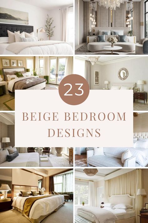 Neutral Grey And Beige Bedroom, Bedroom Ideas With Beige Carpet, Biege Colour Walls Bedroom, Master Bedrooms Decor Neutral Colors, Beige Theme House, Cream Coloured Bedroom Ideas, Bedroom Decor Beige Walls, Bedroom Ideas With Beige Walls, Cream And Natural Bedroom