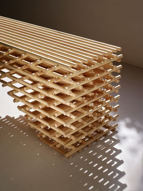 Brodie Neill, Architectural Materials, Wooden Structure, London Design Festival, Design Festival, Light Sculpture, Salvaged Wood, Design Research, Furniture Details