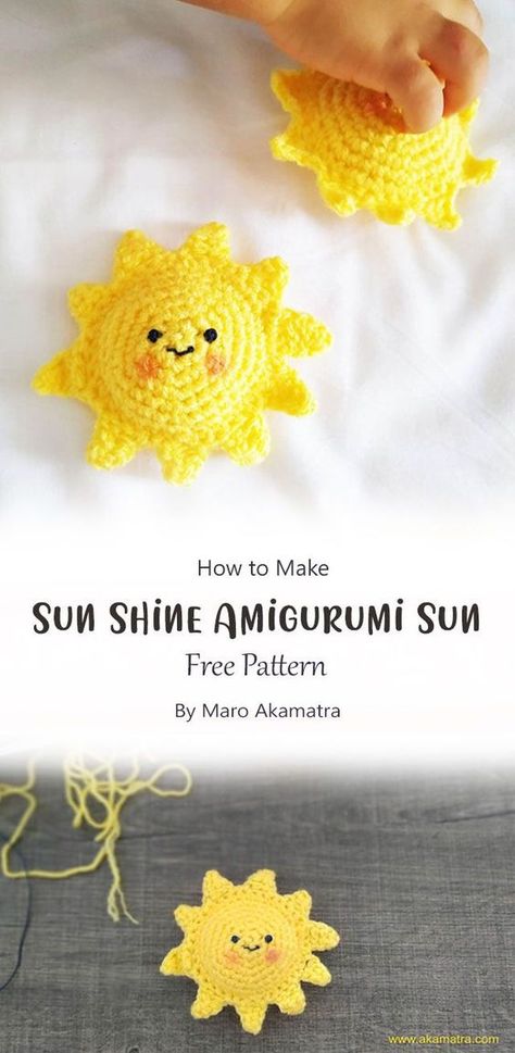 Sun Shine Amigurumi Sun By Maro Akamatra HandmadeCrochet, CrochetInspiration, CrochetLove Sun Amigurumi, Easy Amigurumi Patterns, Easy Amigurumi Pattern, Easy Amigurumi, Crochet Baby Toys, Sun Shine, Free Crochet Patterns, Amigurumi Free, Amigurumi Free Pattern