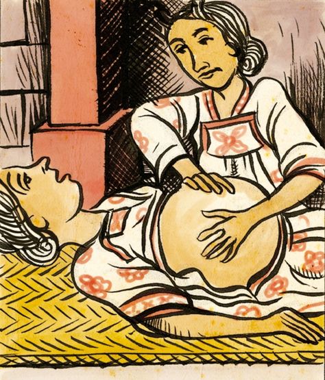 Pregnancy Illustration, Birth Art, Illustrated Manuscript, Nurse Midwife, History Magazine, Religious Ceremony, Birth Plan, Prenatal Yoga, Pregnancy Care