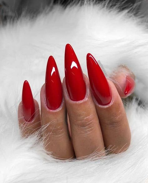 Red Stiletto Nails, Long Red Nails, Long Nail Art, Stiletto Nail Art, Red Acrylic Nails, Long Nail Designs, Pointed Nails, Stiletto Nails Designs, Her Nails