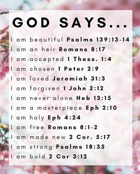 What God Says About Beauty, God Says I Am Scriptures, God Says You Are Beautiful, You Are Valuable To God, God Says You Are Poster, You Say God Says, Who God Says You Are, What God Says I Am, You Are Who God Says You Are