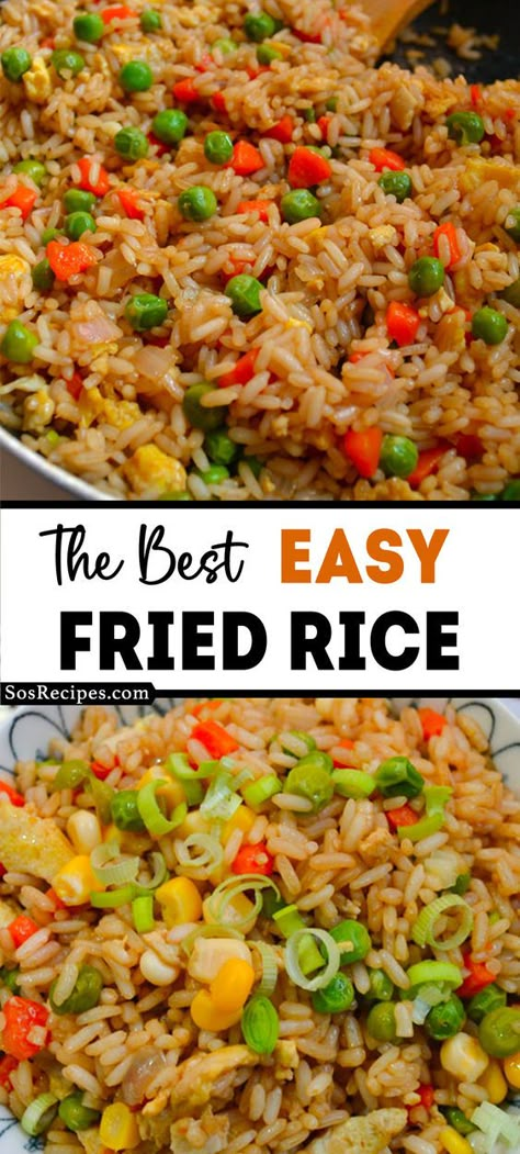 The most notorious and my favorite Chinese dish is egg fried rice. It’s so easy to make you won’t order takeout fried rice ever again. Stick with me and I’ll show you this easy fried rice recipe. Easy Pork Fried Rice With Egg, Better Than Takeout Chicken Fried Rice, Easy Vegetable Fried Rice, Easy Homemade Fried Rice, Egg Fried Rice Recipe Chinese Food, Easy Fried Rice Recipe Simple, How To Make Fried Rice Easy, Meals Over Rice, Chicken And Fried Rice Recipes