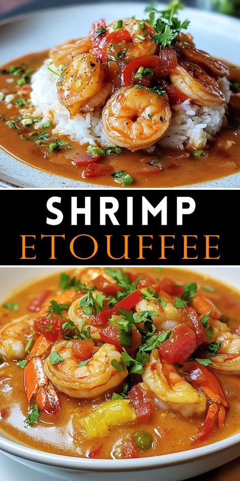 ✨ Love Cajun food? Make this Shrimp Étouffée at home! 🦐🔥 A comforting recipe packed with bold, delicious flavors. Perfect for any occasion. ❤️ #LouisianaFood #SeafoodLover #DinnerInspo Cajun Fried Rice With Shrimp, Easy Shrimp Gumbo Recipe Simple, Cajun Shrimp Stew, Easy Shrimp Etouffee, Shrimp And Crawfish Ettouffe Recipe, Shrimp Ettouffe, Stir Fry Recipes Shrimp, Easy Shrimp Recipes For Dinner, Shrimp Etouffee Recipes Louisiana