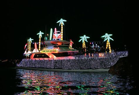 Electric Company: The 105th Annual Newport Beach Christmas Boat Parade Los Angeles Magazine Christmas Boat Parade, Boat Christmas, Florida Holiday, Holiday Lights Display, Boat Parade, Christmas Light Displays, Christmas Parade, Xmas Lights, Christmas Town