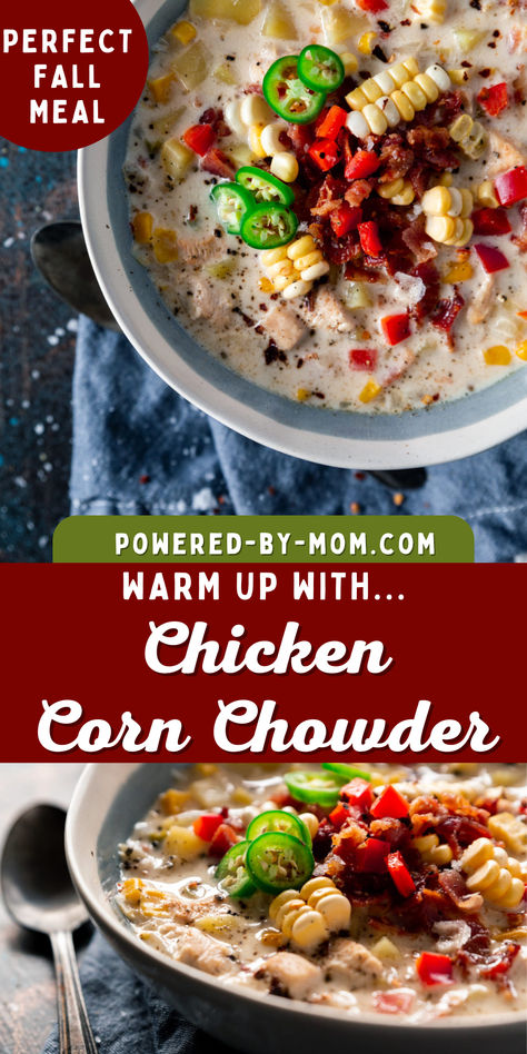 Popcorn Soup, Cold Weather Soups And Stews, Chicken Corn Chowder Soup, Chicken Corn Chowder Recipe, Corn Chowder Soup, Chicken Chowder, Chicken Corn Chowder, Corn Chowder Recipe, Hearty Casseroles