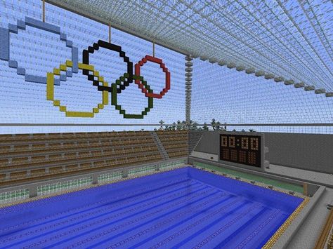 Pool In Minecraft, Minecraft Swimming Pool, Minecraft Pool, Villa Minecraft, Minecraft Welten, Minecraft World, Minecraft Interior, Minecraft House Plans, Minecraft Modern