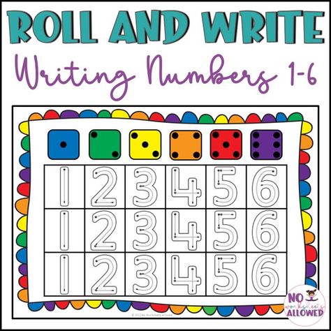 Roll and Write Numbers Roll And Write, Roll The Dice, Writing Numbers, Free Learning, Learning Resources, Teaching Math, Rolls, Writing