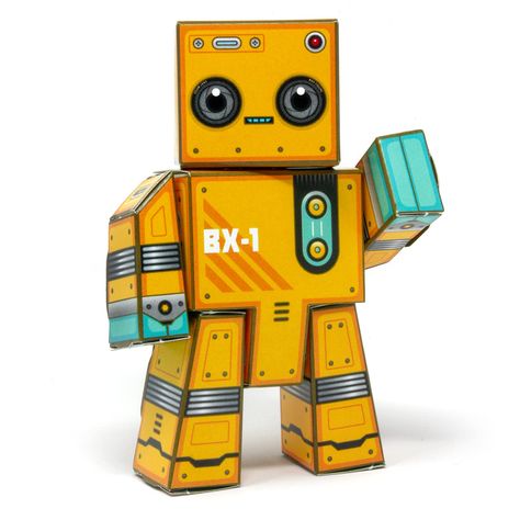 Box Buddies Box Figure 01 BX-1 - Make Your Own Poseable Robot Paper Toy - Paper Craft for Kids, Pocket Money Toys, Stocking Fillers : Amazon.co.uk: Toys & Games Box Robot, Toy Character, Paper Craft For Kids, Craft Work For Kids, Robot Cartoon, Free Toys, Christmas Card Art, Paper Toy, Crafts Gifts